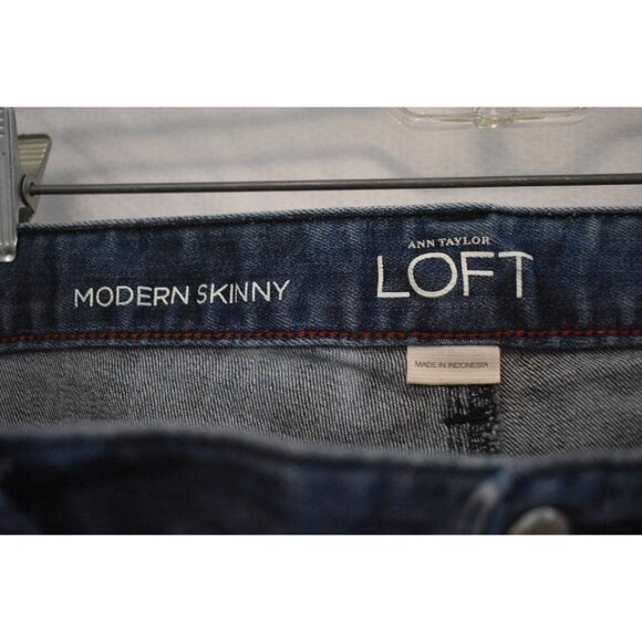 Women's Ann Taylor Loft Modern Skinny Custom Bleach DyeJeans Size 14 - Picture 4 of 5